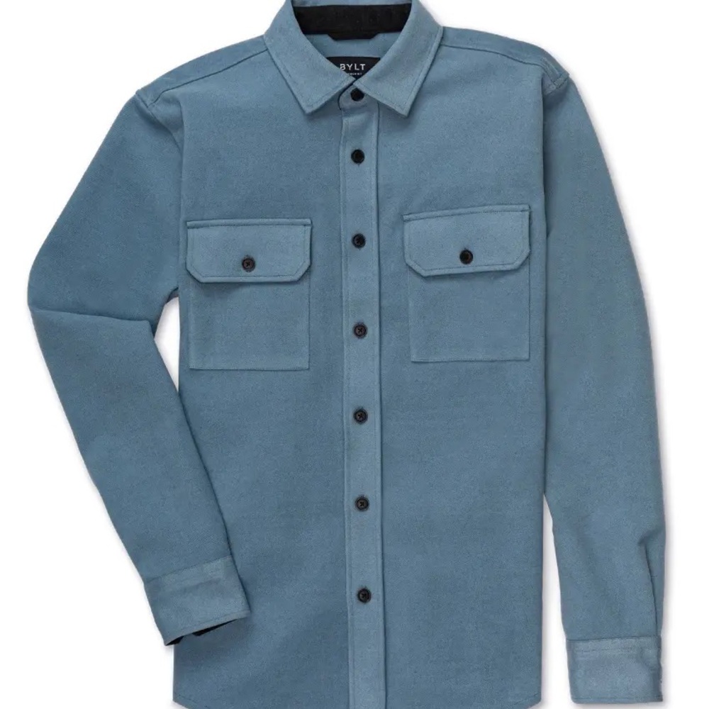 Men's Gray/Blue oversized Shirt Never Worn